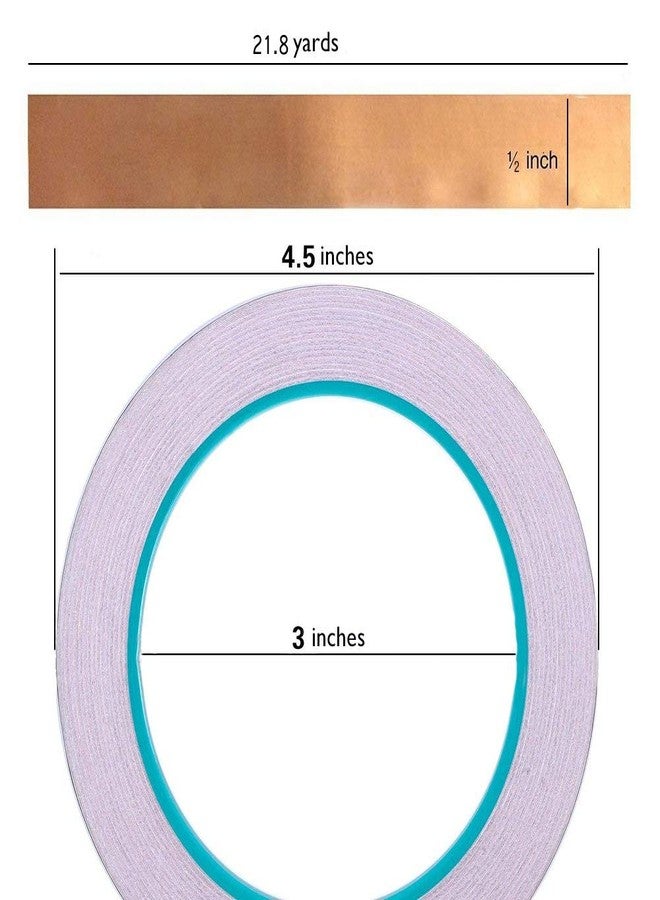 Zehhe Copper Foil Tape with Double-Sided Conductive (1/2inch X 21.8yards)- EMI Shielding - Image 3